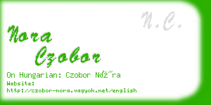 nora czobor business card